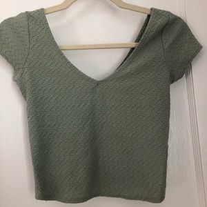 Hollister Olive Green Crop Top